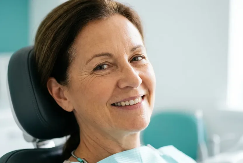 Smiling patient with full mouth dental implants in Albany NY
